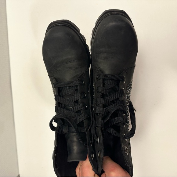 Sorel Women's Joan of Arctic Wedge III Lexie Boot Black/Sea Salt Size 8.5 US - Picture 8 of 12